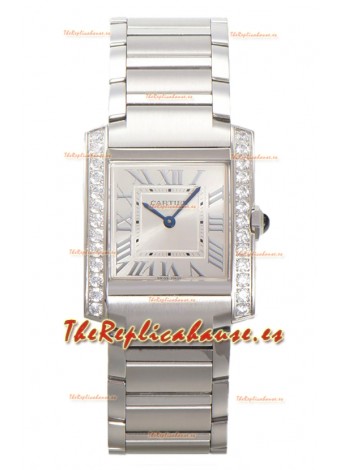 Cartier Tank Francaise Acero Inoxidable Reloj Réplica de Cuarzo Suizo 25.70MM 