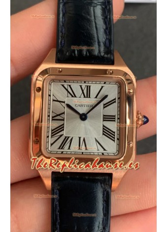 Cartier Santos Dumont Reloj Réplica Suiza Espejo 1:1 Caja Oro Rosado 38MM