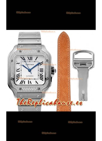 Cartier "Santos De Cartier" Mens XL Reloj Réplica a Espejo 1:1 Caja en Acero Inoxidable