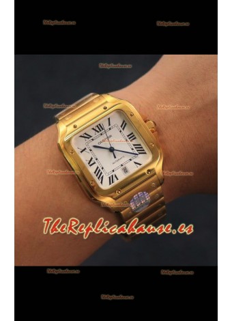 Santos De Cartier Réplica Espejo 1:1 - 40MM Reloj Movimiento Suizo Oro Amarillo