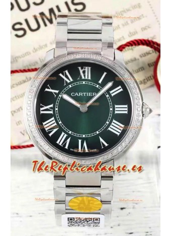 Cartier Ronde Must 36MM Cuarzo Suizo Dial Verde Reloj Réplica Suizo Espejo 1:1 