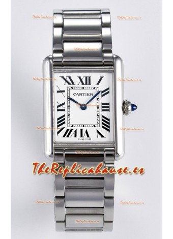 Tank Must De Cartier Super Clone Reloj Réplica Suizo 33.7MM Dial Blanco