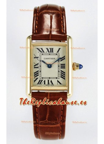 Tank Must Cartier Super Clone Edition 29MM Reloj en Caja Oro Amarillo