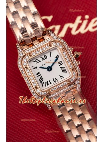 Cartier PANTHERE Superclone 20MM Reloj Réplica Suizo Caja en Oro Rosado