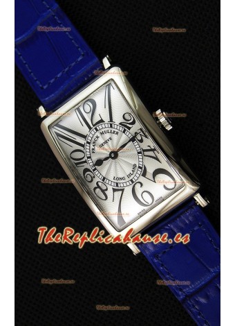 Franck Muller Long Island Ladies Reloj Réplica con Movimiento de Cuarzo Suizo correa color Azul