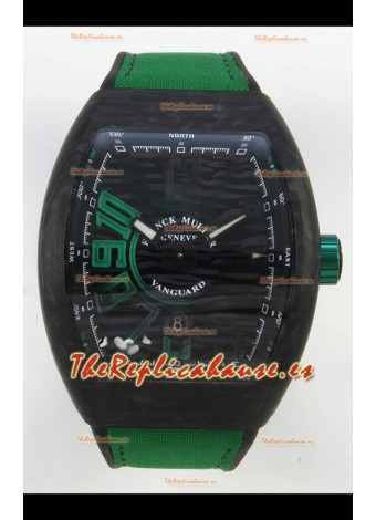 Franck Muller Super Clone Vanguard V45 Racing Carbono con Correa de Nylon