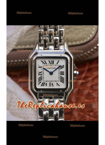 Cartier PANTHERE Edition Reloj a espejo 1:1 de Alta Calidad Dial en color Blanco - Bisel de Acero