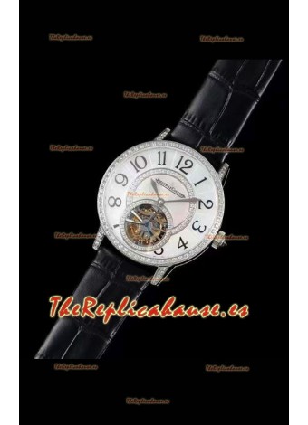 Jaeger LeCoultre RENDEZ-VOUZ Tourbillon Reloj Réplica Suizo calidad Espejo 1:1 en Caja de Acero