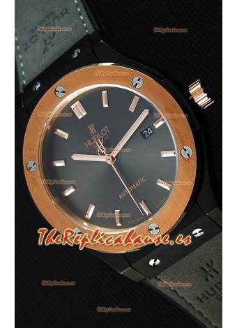 Hublot Classic Fusion Ceramic King Gold Reloj Réplica Suizo Dial color Gris - Reloj Réplica a Espejo 1:1