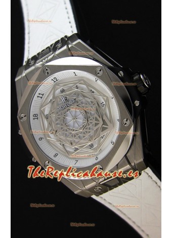 Hublot Big Bang Sang Bleu 45MM Reloj Réplica Suizo de Acero Inoxidable Dial Blanco