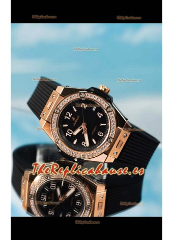 Hublot Big Bang One Click King Dial Negro Oro Rosado Reloj Réplica Suizo 39MM