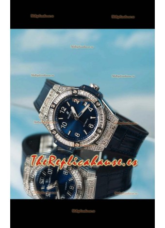 Hublot Big Bang One Click King Dial Azul Caja Acero Reloj Réplica Suizo 39MM
