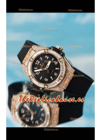 Hublot Big Bang One Click King Dial Negro Oro Rosado Reloj Réplica Suizo 39MM