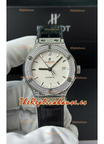 Hublot Super Clone Classic Fusion Titanium 38MM Reloj Réplica Espejo 1:1 Dial Blanco