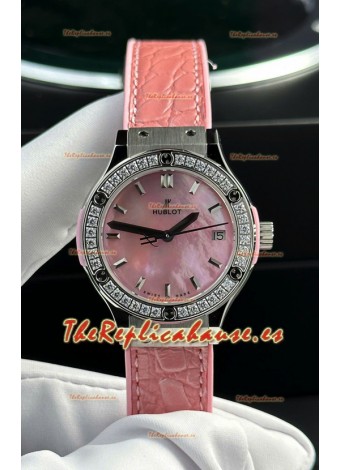 Hublot Super Clone Classic Fusion Titanium 33MM Reloj Réplica Espejo 1:1 Dial Rosado Madre Perla