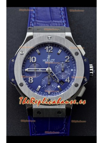 Hublot Super Clone Big Bang Edition Watch en Caja Titanio Dial Azul Réplica Espejo 1:1
