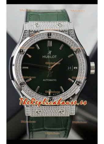 Hublot Classic Fusion Automático Dial Acero color Verde 42MM Superclone Reloj Réplica