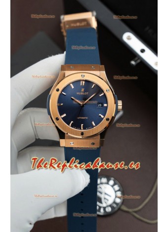 Reloj Hublot Super Clone Classic Fusion Titanium Rose Dial Dorado Azul 42MM