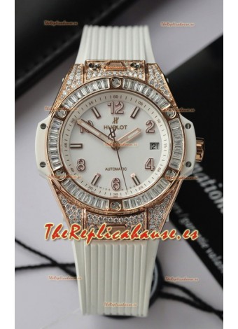 Hublot Big Bang One Click King Dial Blanco Oro Rosado Reloj Réplica Suizo 39MM