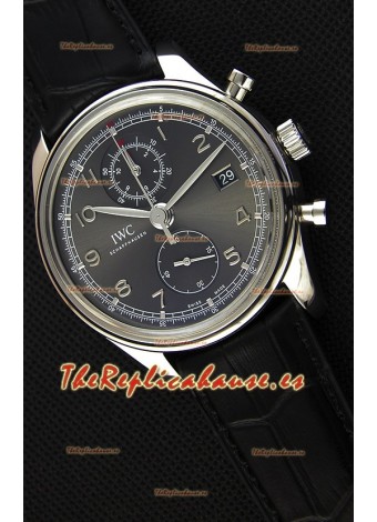 IWC Portugieser Chronograph Classic IW390302 Reloj Réplica Suizo Dial Gris