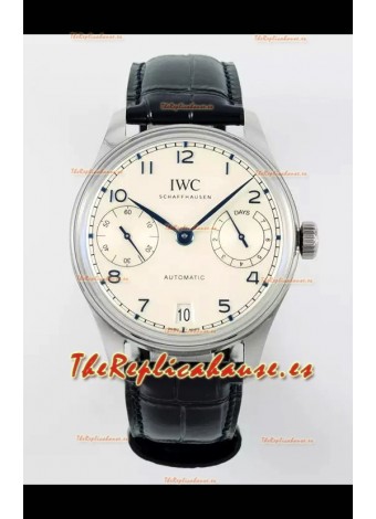 IWC Super Clone Portugieser Reloj Réplica Suizo Espejo 1:1 Dial Blanco Reloj Caja Acero