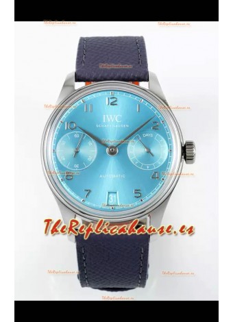 IWC Super Clone Portugieser Reloj Réplica Suizo Espejo 1:1 Dial Turquesa Reloj Caja Acero