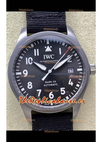 IWC Pilot's MARK XX Super Clone Titanium Reloj Réplica Suizo Dial Gris