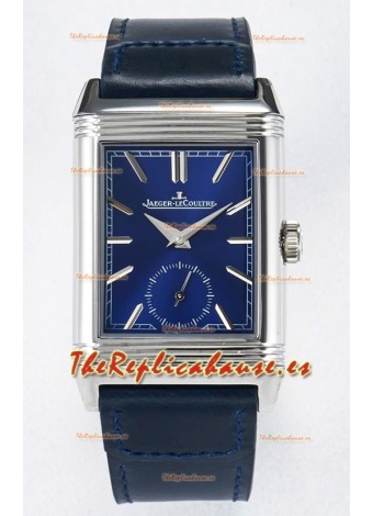 Jaeger-LeCoultre Reverso Super Clone DuoFace Azul/Blanco Reloj Réplica Acero