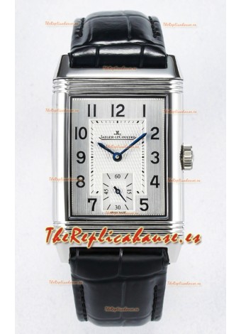 Jaeger-LeCoultre Reverso Super Clone DuoFace Negro/Blanco Reloj Réplica Acero 