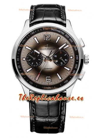 Jaeger LeCoultre Polaris Q902843J Chronograph Dial Gris Correa Piel Reloj Réplica Suiza 