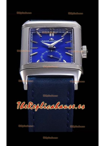 Jaeger LeCoultre Reverso Reloj Réplica Suizo Caja de Acero - Dial Azul 