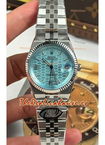 Rolex Land-Dweller 127236 Azul Hielo Diseño Panal Abeja 36MM Reloj Réplica Suizo