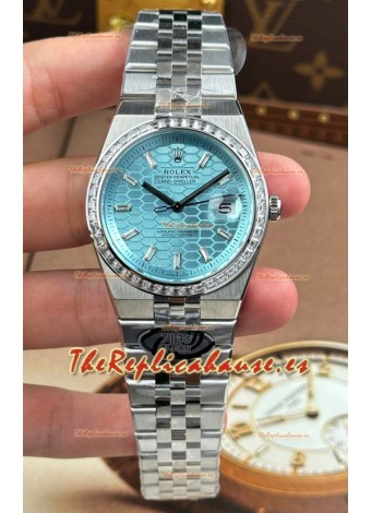 Rolex Land-Dweller 127336 Azul Hielo Diseño Panal Abeja 40MM Reloj Réplica Suizo