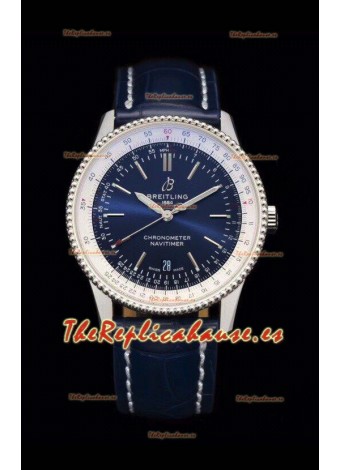 Breitling Navitimer 1 Automatic Reloj Réplica Suizo Dial en Azul - Correa de Piel