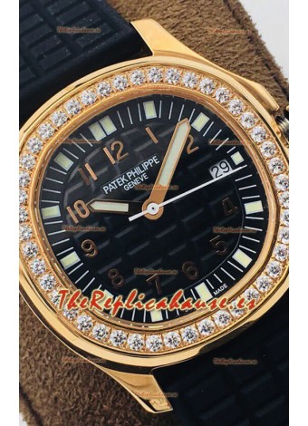 Patek Philippe Aquanaut 5067A Reloj Réplica Suiza en Oro Amarillo Dial Negro - 35MM
