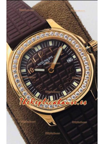 Patek Philippe Aquanaut 5067A Reloj Réplica Suiza Dial Marrón Oro Amarillo 35MM