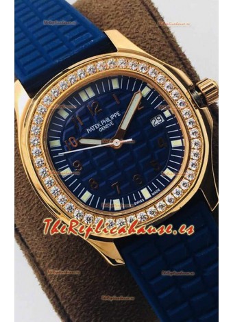 Patek Philippe Aquanaut 5067A Reloj Réplica Suizo en Oro Amarillo Dial Azul - 35MM