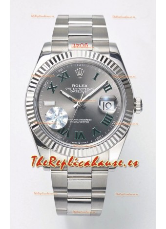 Rolex Datejust Cal.3235 WIMBLEDON Reloj Suizo Réplica a Espejo 1:1 Acero 904L 41MM - Dial Gris