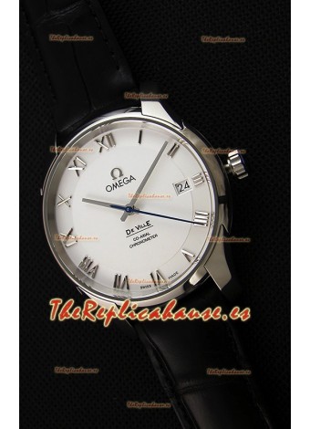 Omega De-Ville Annual Calendar Co-Axial Reloj Réplica Suizo a Espejo 1:1 Dial Blanco