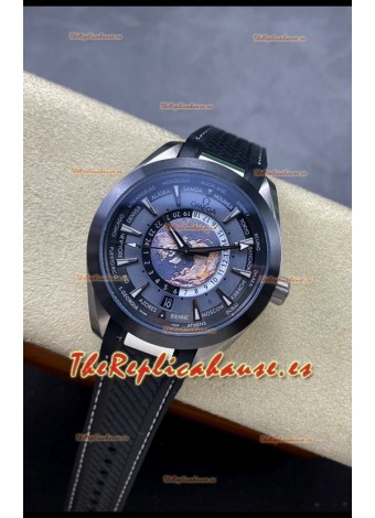 Omega Seamaster Aqua Terra 150M Worldtime Correa de Goma Reloj Réplica Suizo