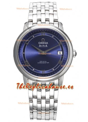 Omega De Ville Co-Axial Chronometer 36.8MM Reloj Réplica Suizo en Dial Azul Claro 