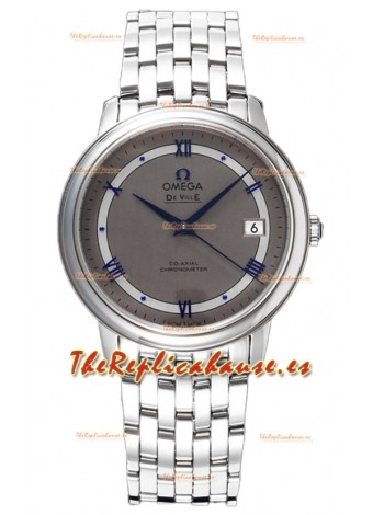 Omega De Ville Co-Axial Chronometer 36.8MM Reloj Réplica Suizo en Dial Gris Oscuro