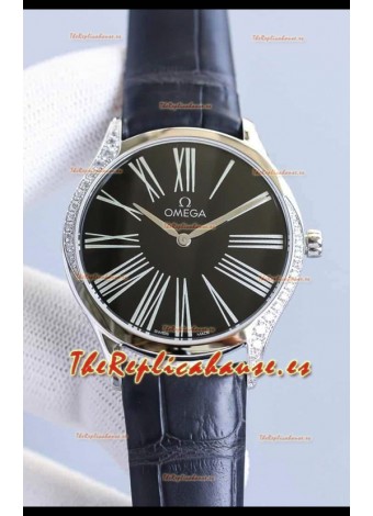 Omega De Ville Tresor Edition Cuarzo Suizo Watch 36MM Caja Acero Dial Negro