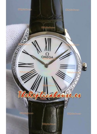 Omega De Ville Tresor Edition Cuarzo Suizo Watch 36MM Caja Acero Dial Blanco