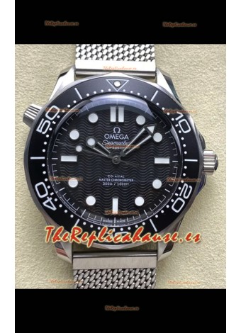 Omega Seamaster Super Clone 300M Master Chronometer Reloj Suizo Negro Acero 904L