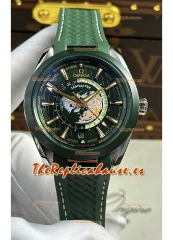 Omega Seamaster Aqua Terra 150M Worldtime Correa Goma Reloj Réplica Suizo