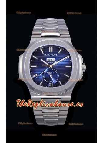 Patek Philippe Nautilus 5726A Dial Azul Reloj Répliza 1:1 Versión 2022 Actualizada