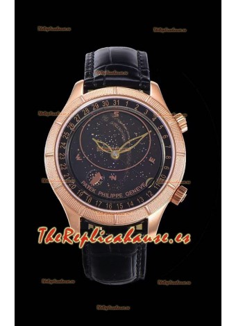 Patek Philippe 6102R Grand Compilations Reloj Réplica Suizo a Cuerda Manual - Bisel Resistente Dial Negro