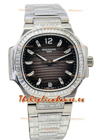 Patek Philippe Nautilus 7118 35MM 1:1 Acero Inoxidable Dial Gris Reloj Réplica Espejo 1:1
