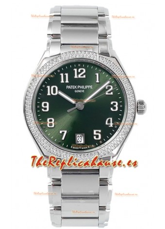 Patek Philippe Twenty-4 Green Dial Caja Acero 904LReloj Réplica Espejo 1:1 36MM